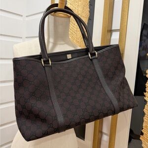 Gucci Dark Brown GG Pattern Tote